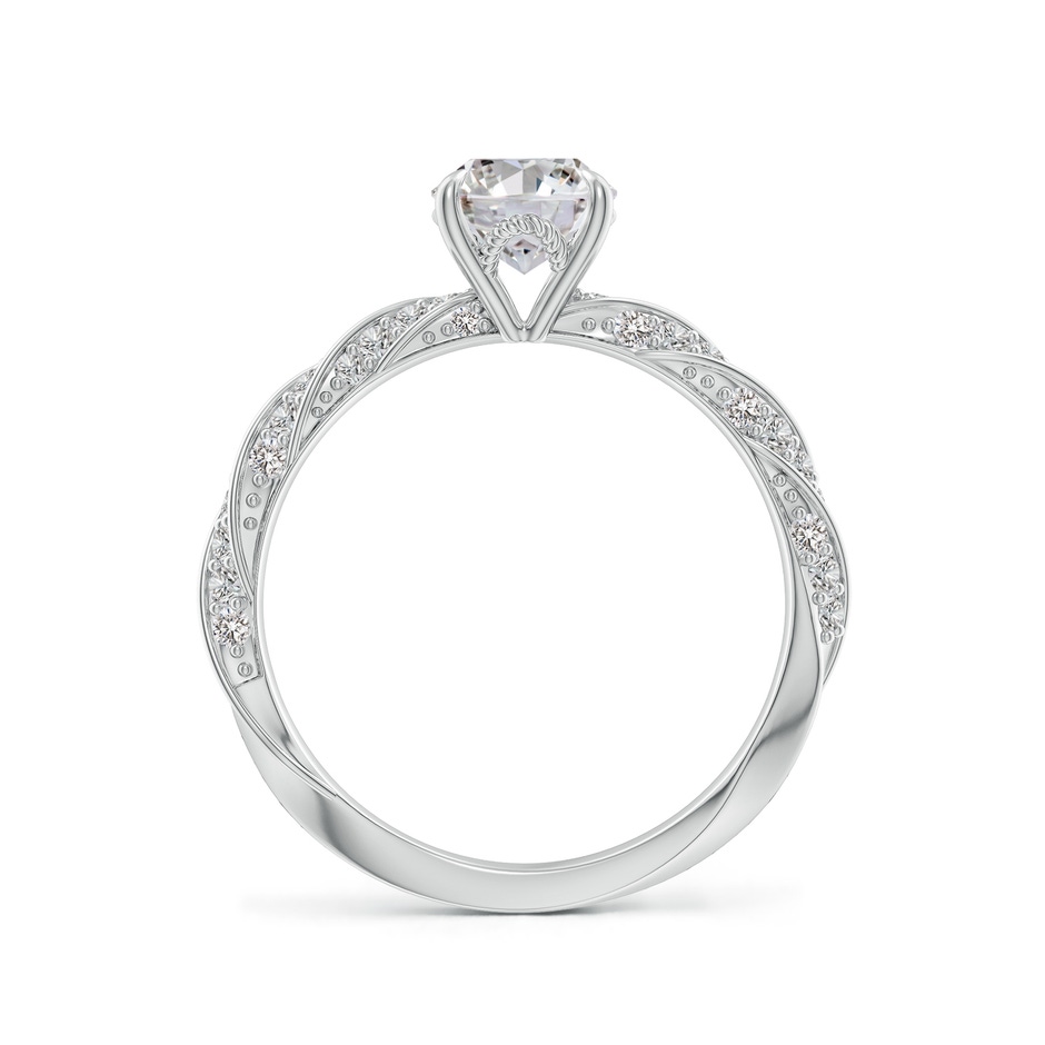 8x6mm IJI1I2 Oval Diamond Twisted Rope Shank Engagement Ring in White Gold side 199