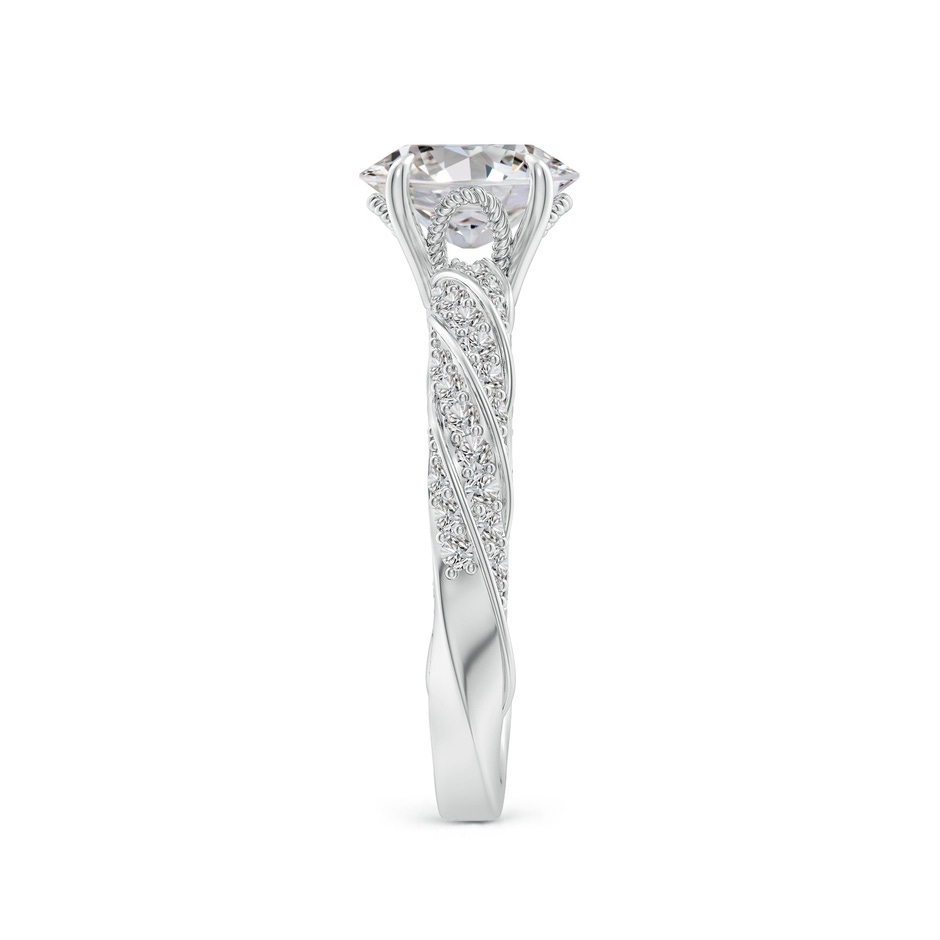 8x6mm IJI1I2 Oval Diamond Twisted Rope Shank Engagement Ring in White Gold side 299
