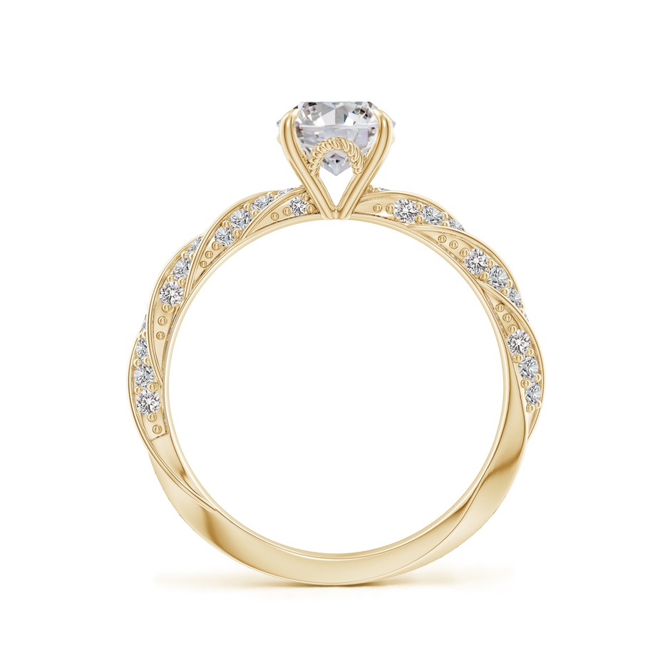 8x6mm IJI1I2 Oval Diamond Twisted Rope Shank Engagement Ring in Yellow Gold side 199