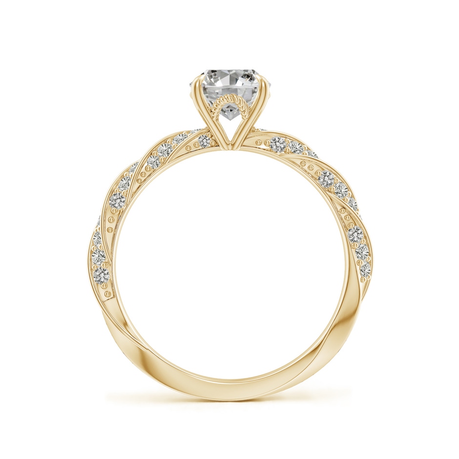 8x6mm KI3 Oval Diamond Twisted Rope Shank Engagement Ring in Yellow Gold side 199