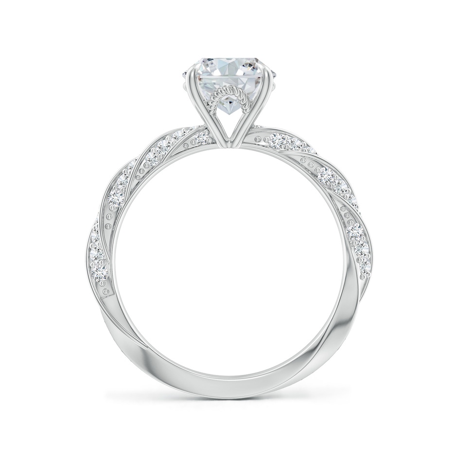 9x7mm GVS2 Oval Diamond Twisted Rope Shank Engagement Ring in P950 Platinum side 199