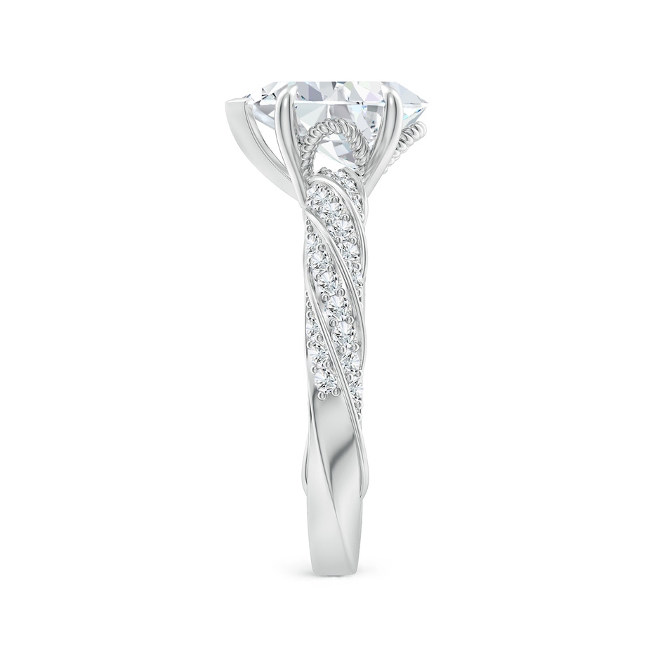 10x8mm GVS2 Pear Diamond Twisted Rope Shank Engagement Ring in P950 Platinum side 299