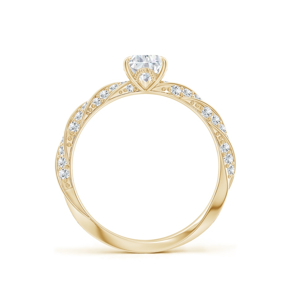 7x5mm GVS2 Pear Diamond Twisted Rope Shank Engagement Ring in Yellow Gold side 199