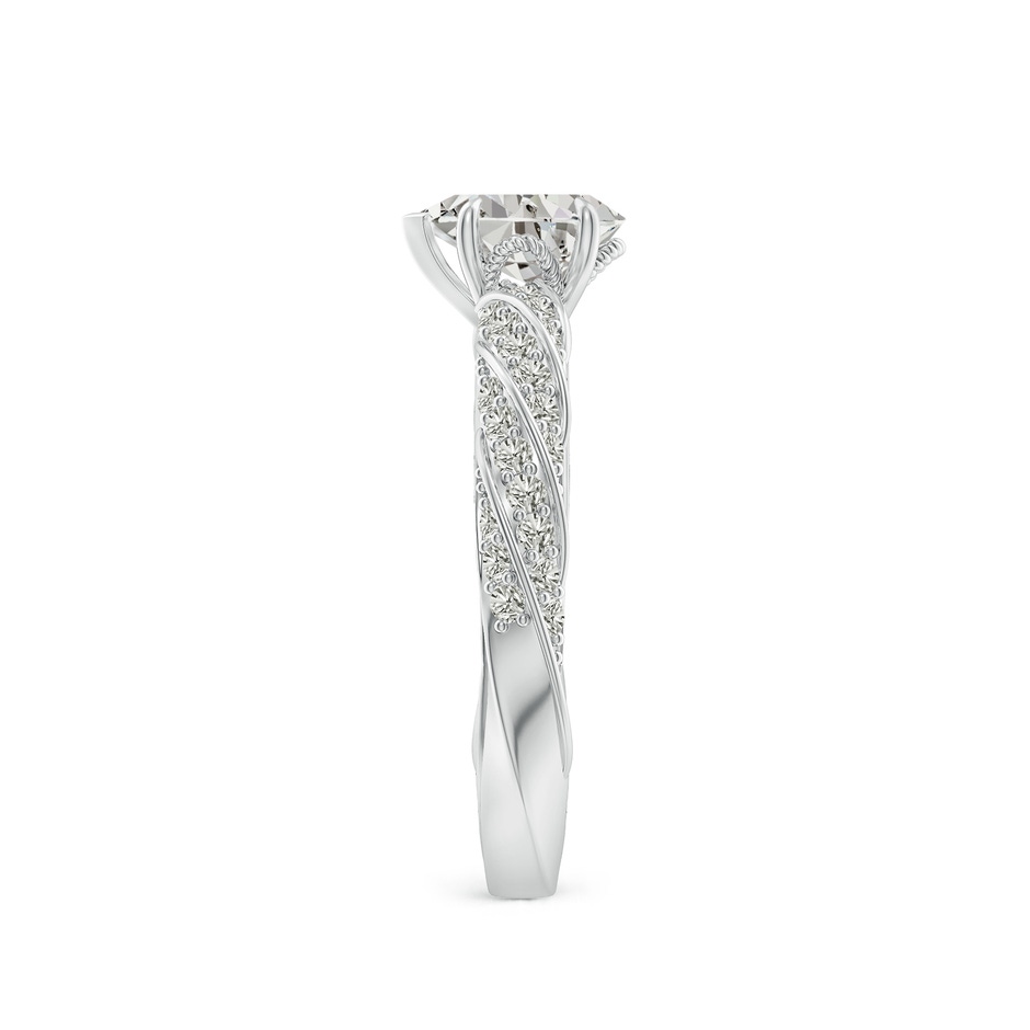 7x5mm KI3 Pear Diamond Twisted Rope Shank Engagement Ring in White Gold side 299