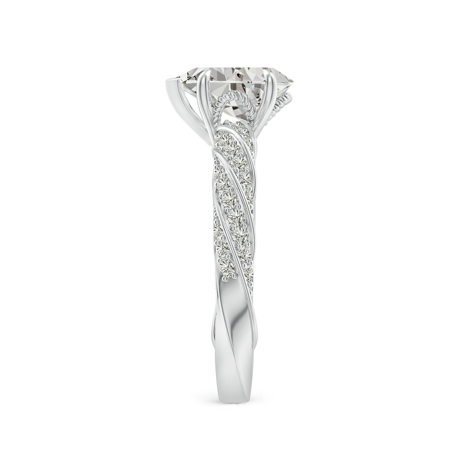 9x5.5mm KI3 Pear Diamond Twisted Rope Shank Engagement Ring in White Gold side 299
