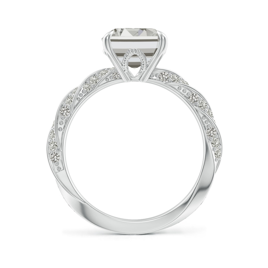 10x7mm KI3 Emerald-Cut Diamond Twisted Rope Shank Engagement Ring in P950 Platinum side 199