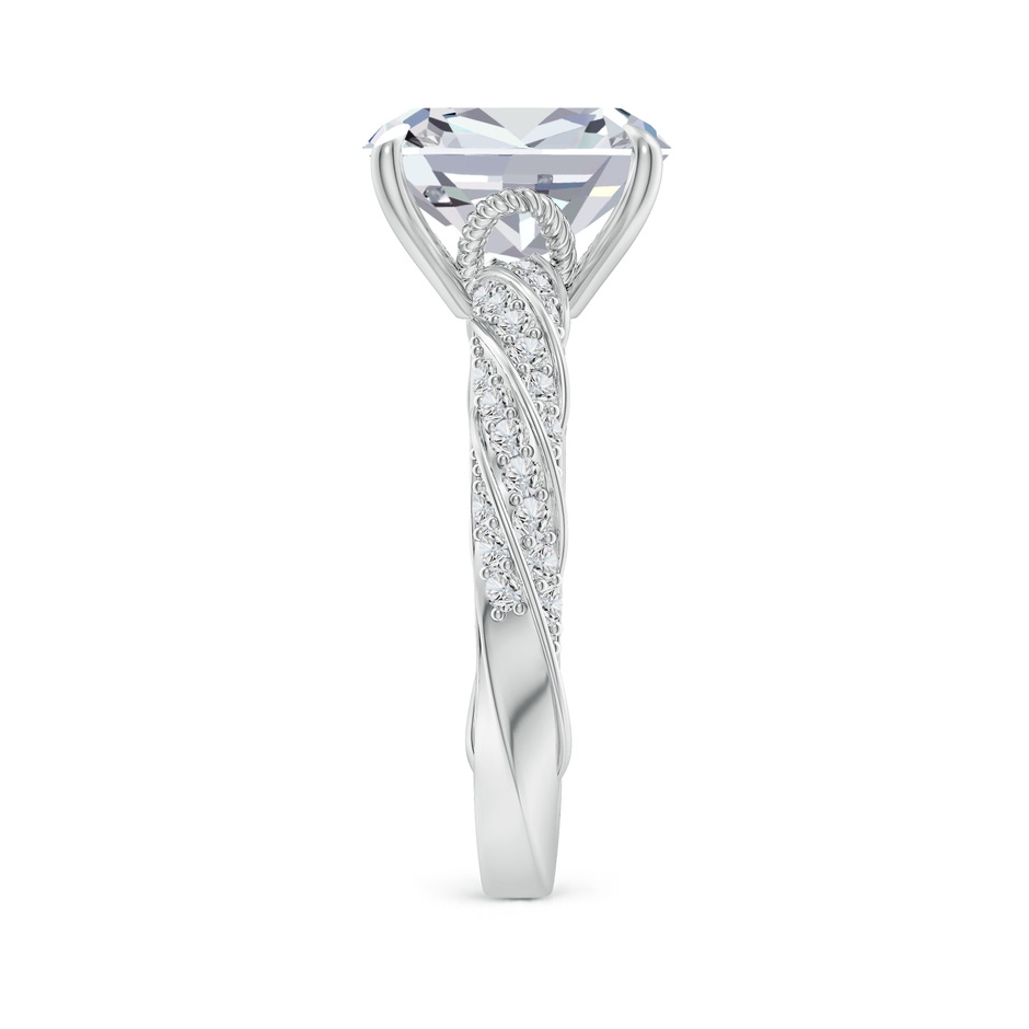 10x7.5mm HSI2 Cushion Rectangular Diamond Twisted Rope Shank Engagement Ring in 10K White Gold side 299