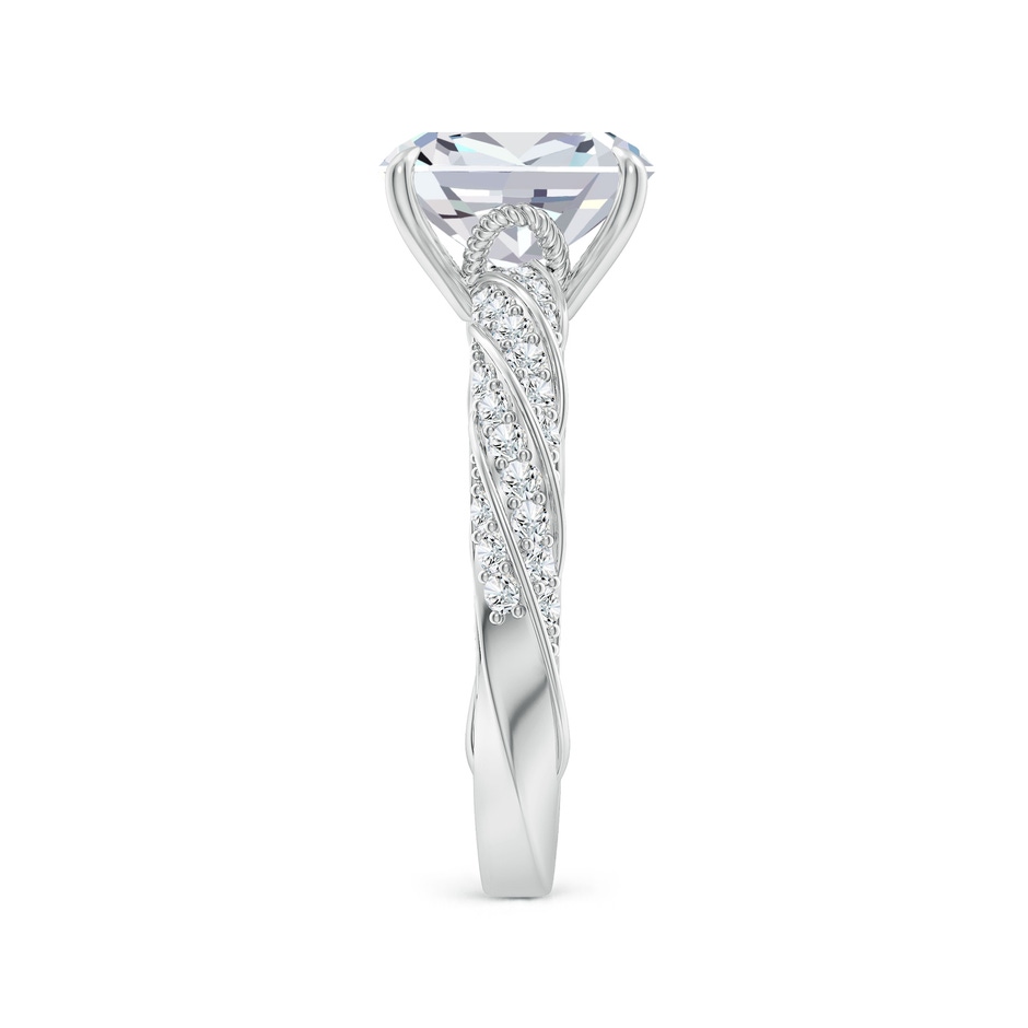 8.5x6.5mm GVS2 Cushion Rectangular Diamond Twisted Rope Shank Engagement Ring in P950 Platinum side 299