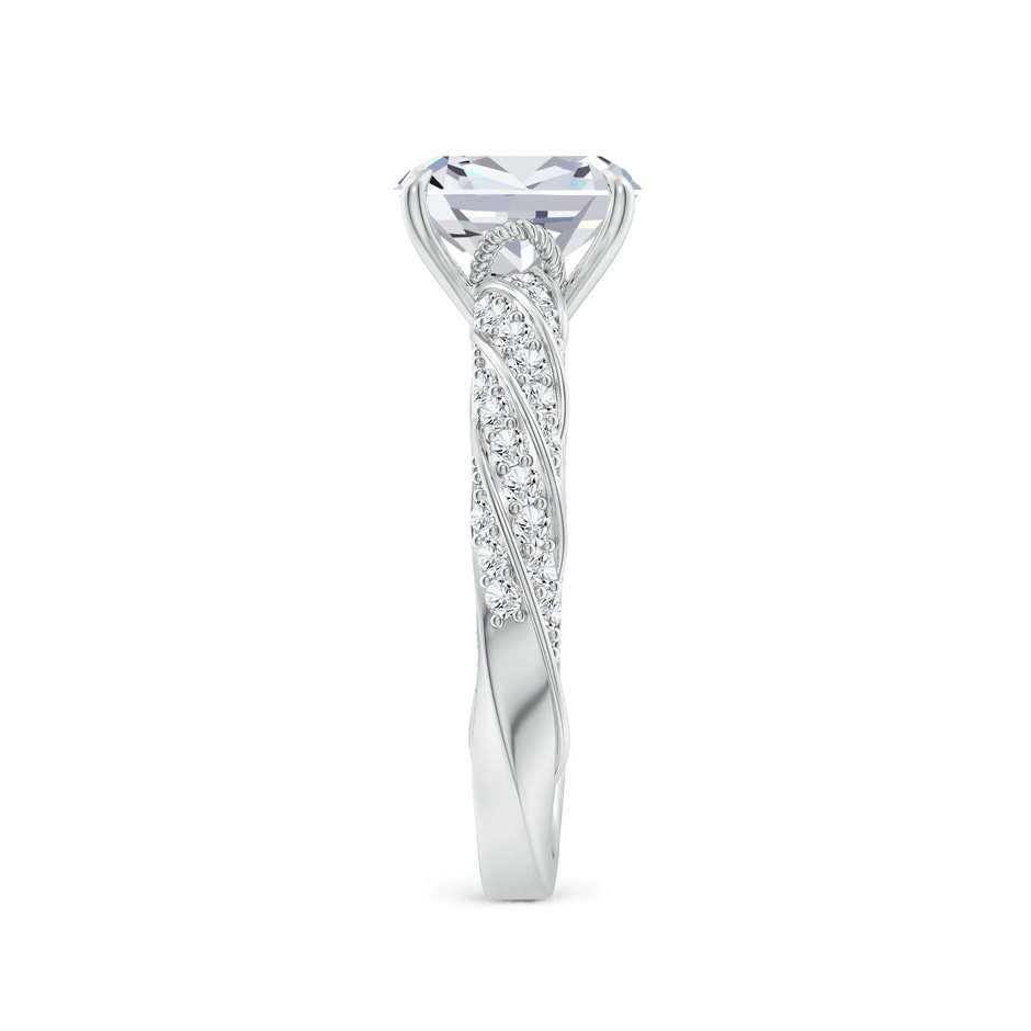 8x6mm GVS2 Cushion Rectangular Diamond Twisted Rope Shank Engagement Ring in P950 Platinum side 299