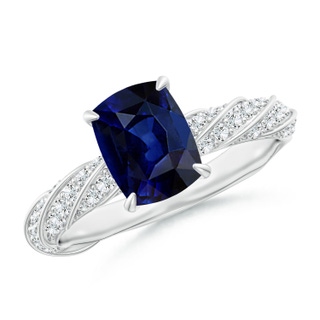 Cushion Rectangular AAA Blue Sapphire