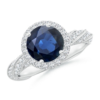 Round AA Blue Sapphire