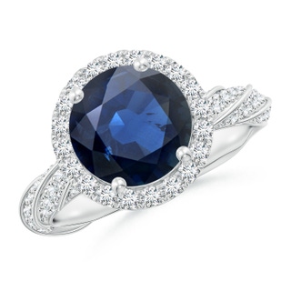 Round AA Blue Sapphire