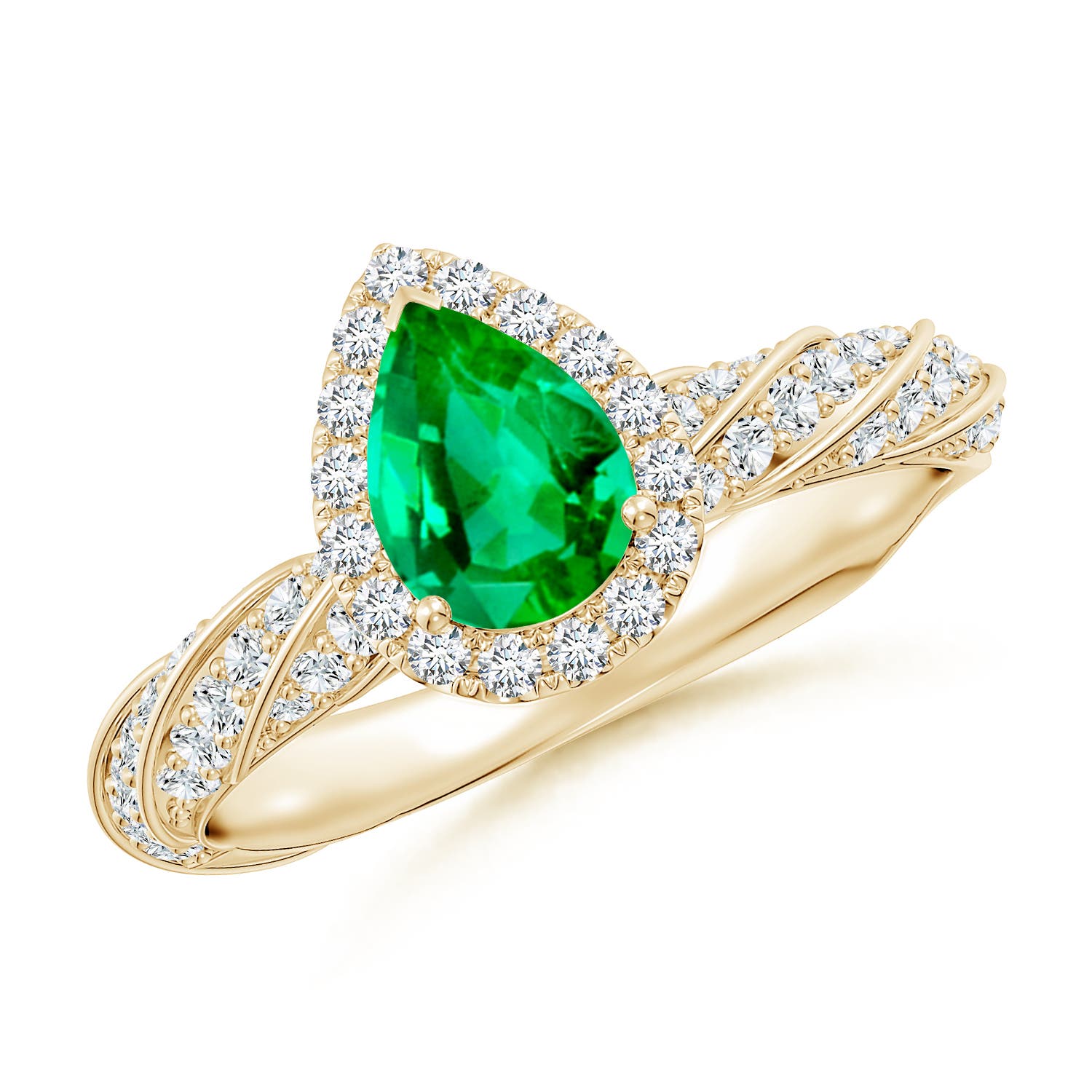 GENUINE Zambian Emerald & offers White Topaz Ring,Emerald Pear Solitaire Ring,May Birthstone,Anniversary,Womens Teardrop Emerald Ring,Oval,Heirloom