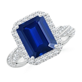 Emerald Cut AAAA Blue Sapphire