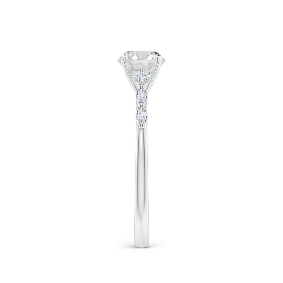 5.9mm HSI2 Round Diamond Engagement Ring with Marquise Accents in White Gold side 299