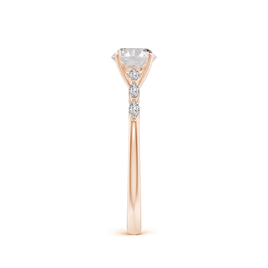 5.9mm IJI1I2 Round Diamond Engagement Ring with Marquise Accents in Rose Gold side 299