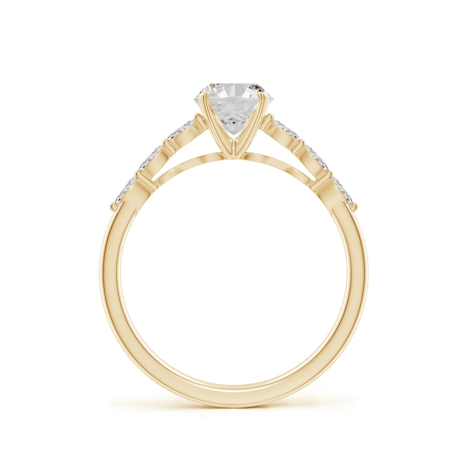 5.9mm IJI1I2 Round Diamond Engagement Ring with Marquise Accents in Yellow Gold side 199