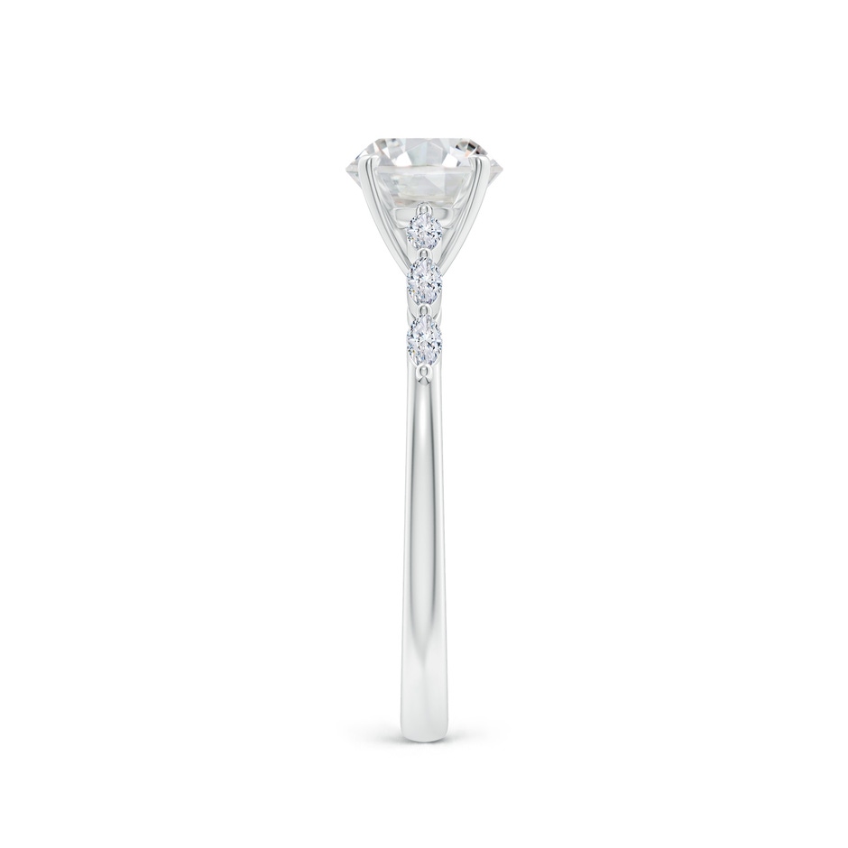 6.4mm HSI2 Round Diamond Engagement Ring with Marquise Accents in White Gold side 299