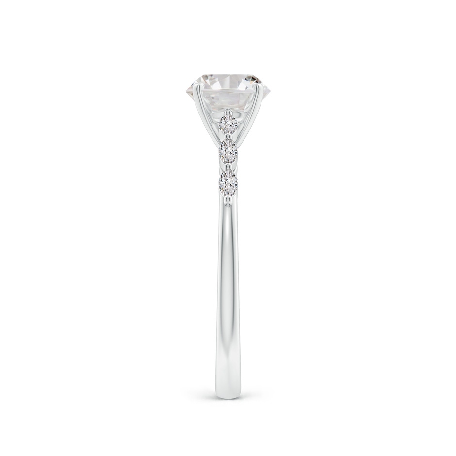 6.4mm IJI1I2 Round Diamond Engagement Ring with Marquise Accents in P950 Platinum side 299