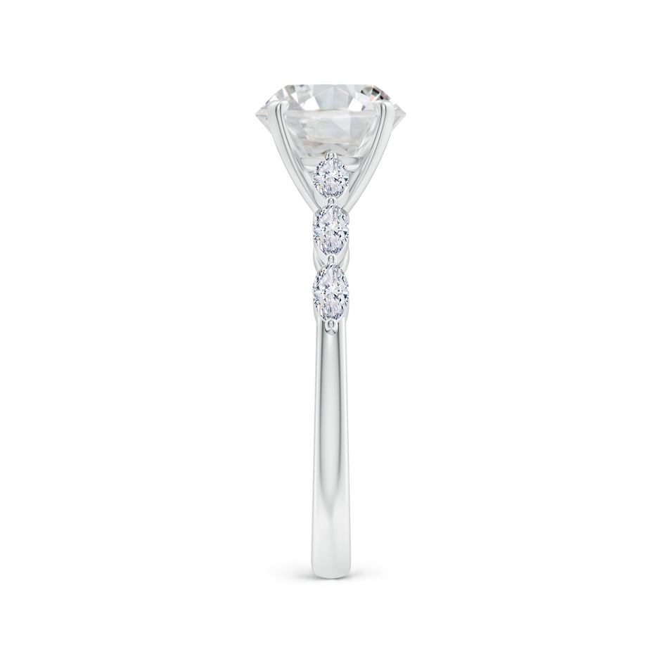 8mm HSI2 Round Diamond Engagement Ring with Marquise Accents in White Gold side 299