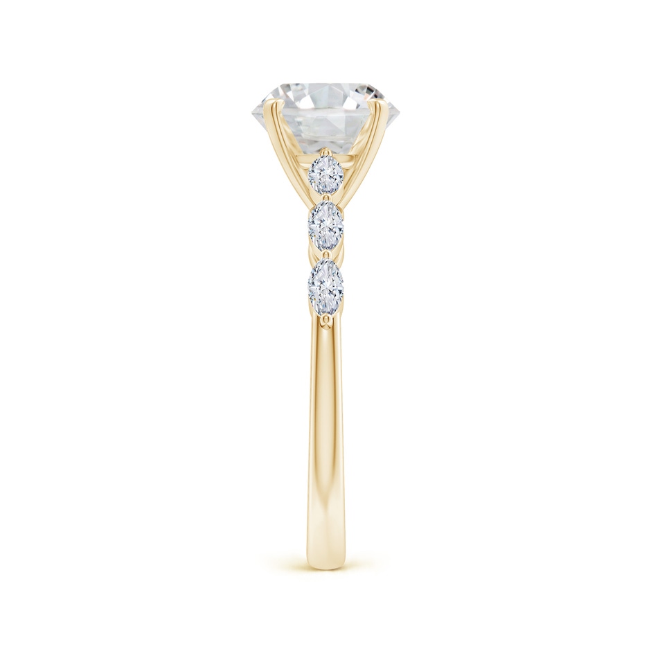 8mm HSI2 Round Diamond Engagement Ring with Marquise Accents in Yellow Gold side 299