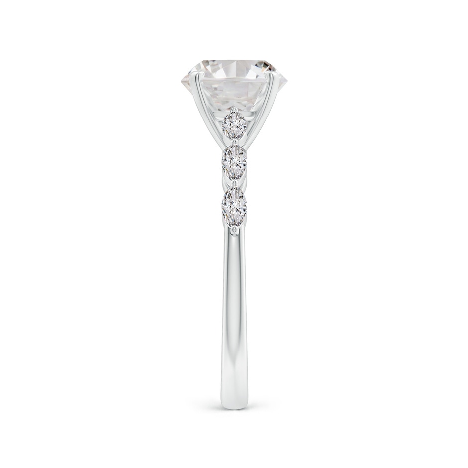 8mm IJI1I2 Round Diamond Engagement Ring with Marquise Accents in White Gold side 299