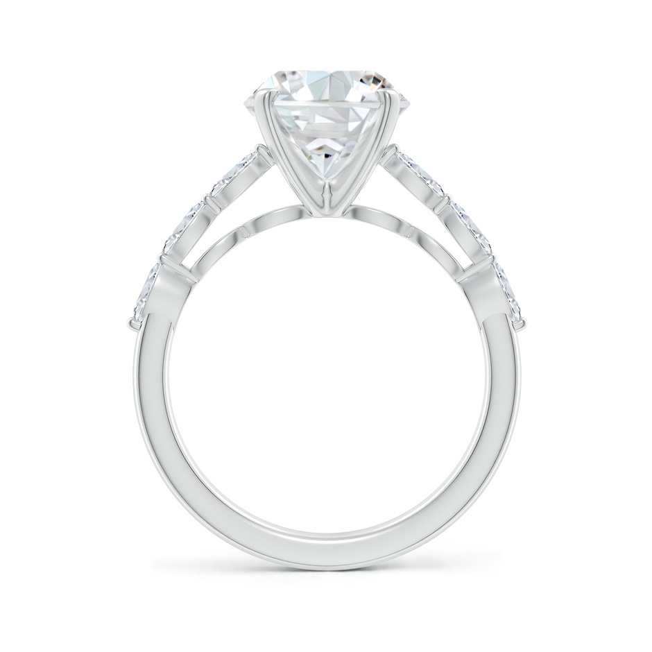 9.2mm GVS2 Round Diamond Engagement Ring with Marquise Accents in P950 Platinum side 199