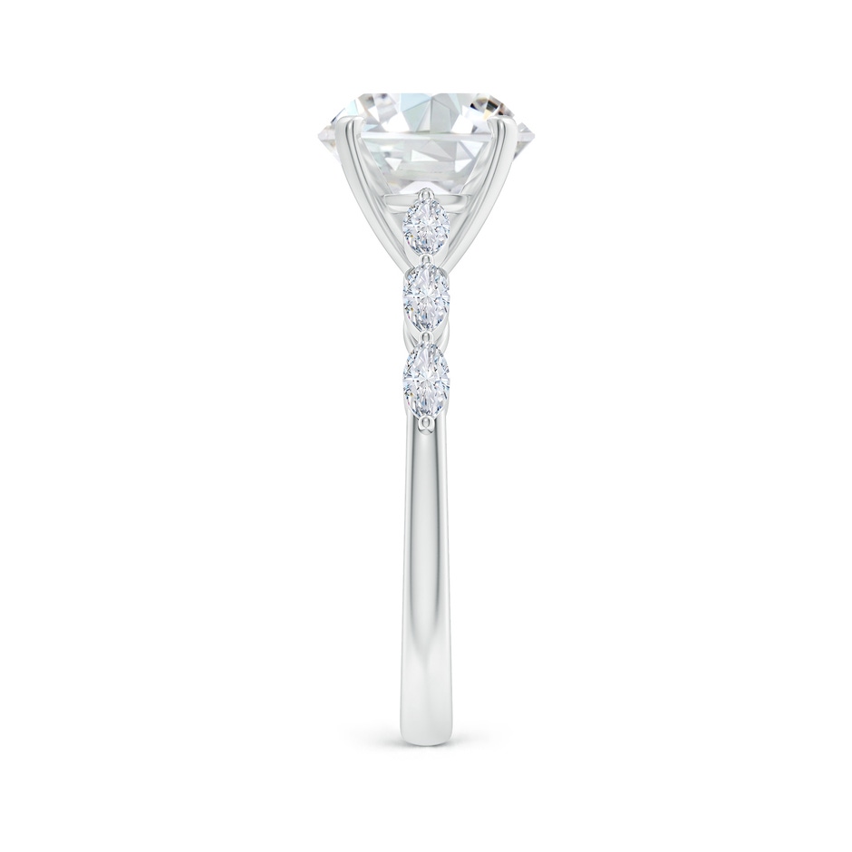 9.2mm GVS2 Round Diamond Engagement Ring with Marquise Accents in P950 Platinum side 299