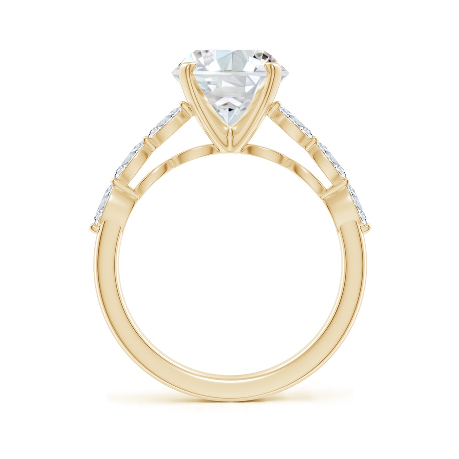 9.2mm GVS2 Round Diamond Engagement Ring with Marquise Accents in Yellow Gold side 199