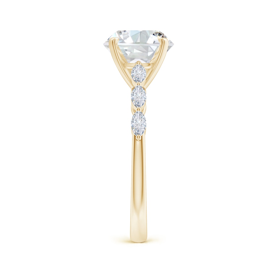 9.2mm GVS2 Round Diamond Engagement Ring with Marquise Accents in Yellow Gold side 299