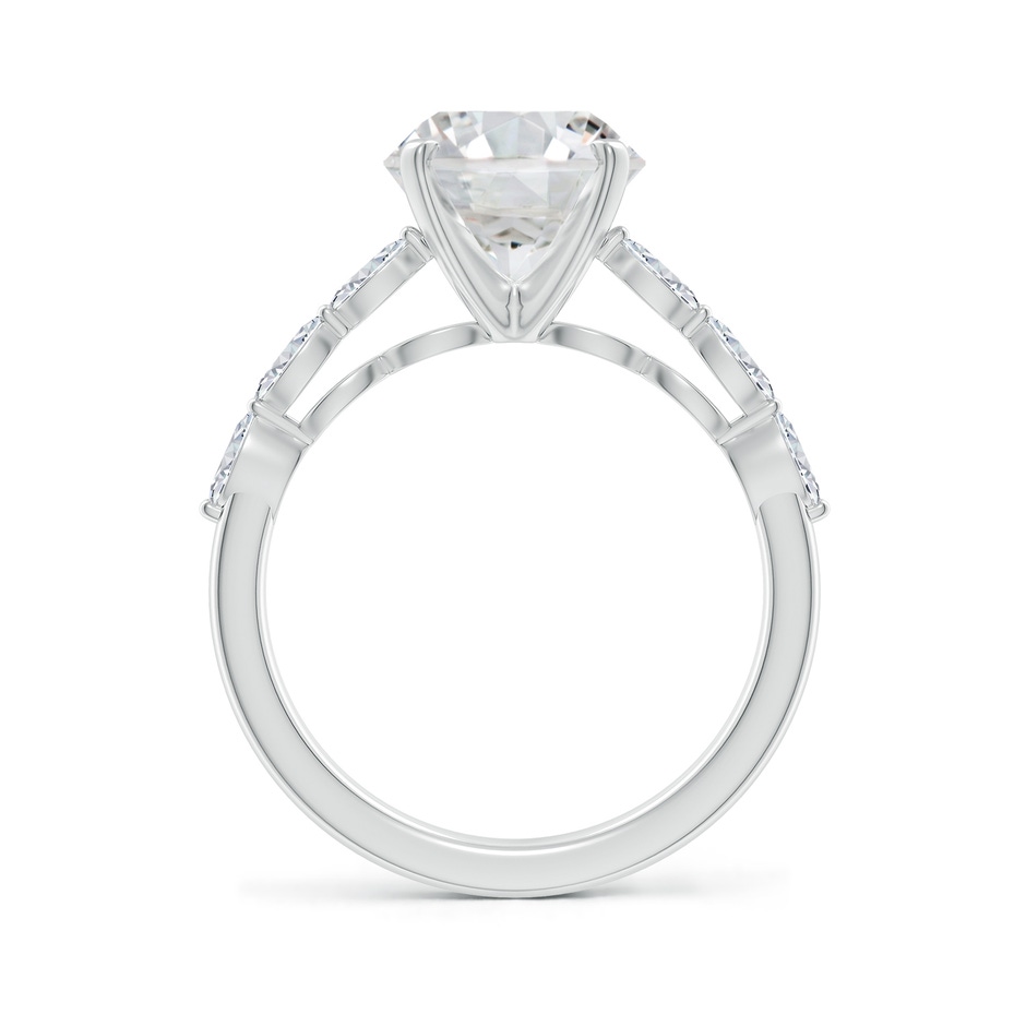 9.2mm HSI2 Round Diamond Engagement Ring with Marquise Accents in P950 Platinum side 199