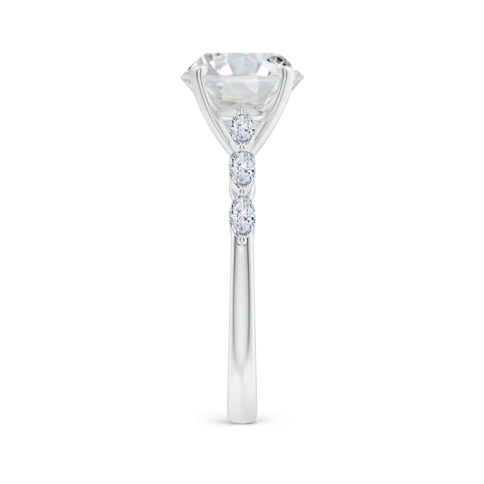 9.2mm HSI2 Round Diamond Engagement Ring with Marquise Accents in P950 Platinum side 299