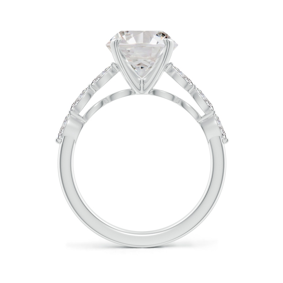 9.2mm IJI1I2 Round Diamond Engagement Ring with Marquise Accents in P950 Platinum side 199