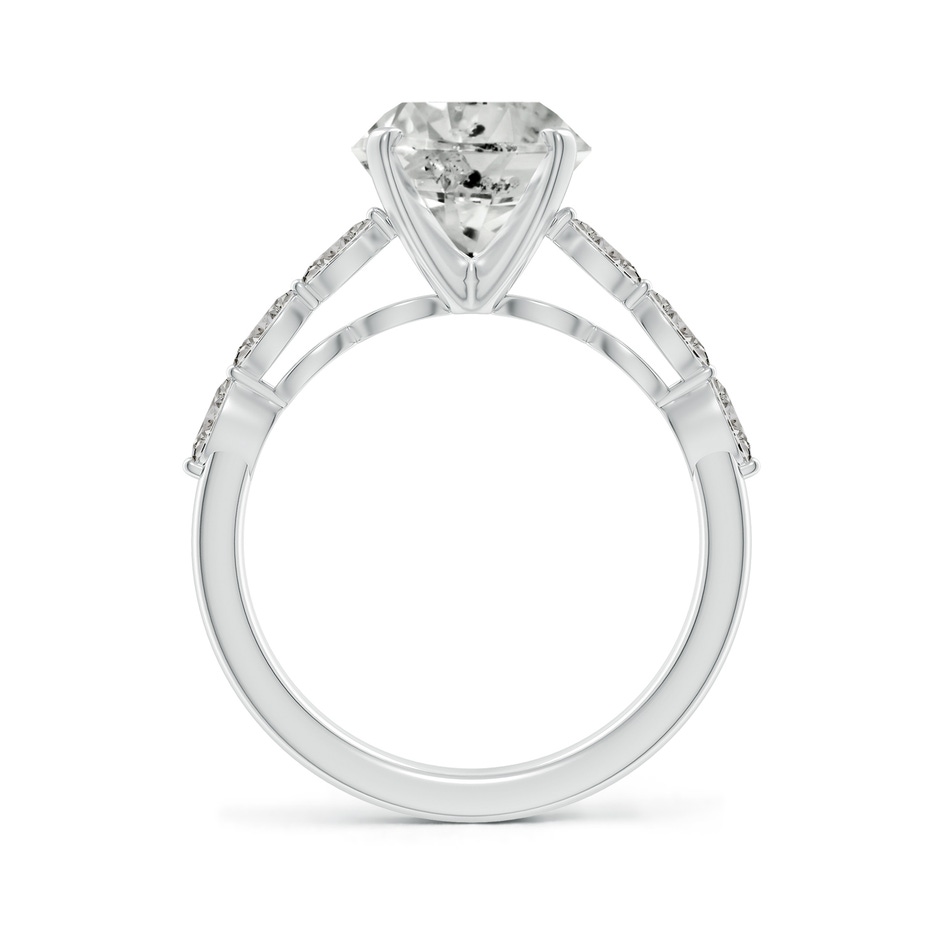 9.2mm KI3 Round Diamond Engagement Ring with Marquise Accents in White Gold side 199