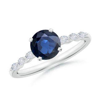 Round AA Blue Sapphire
