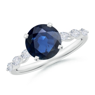 Round AA Blue Sapphire