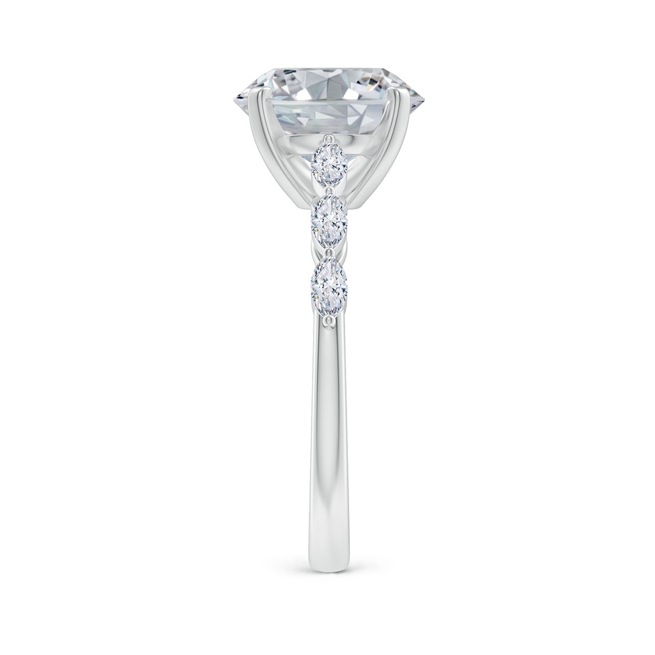 10x8mm HSI2 Oval Diamond Engagement Ring with Marquise Accents in P950 Platinum side 299
