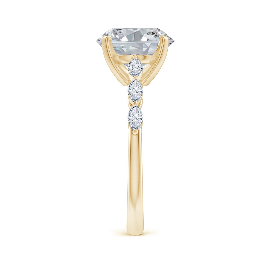 10x8mm HSI2 Oval Diamond Engagement Ring with Marquise Accents in Yellow Gold side 299