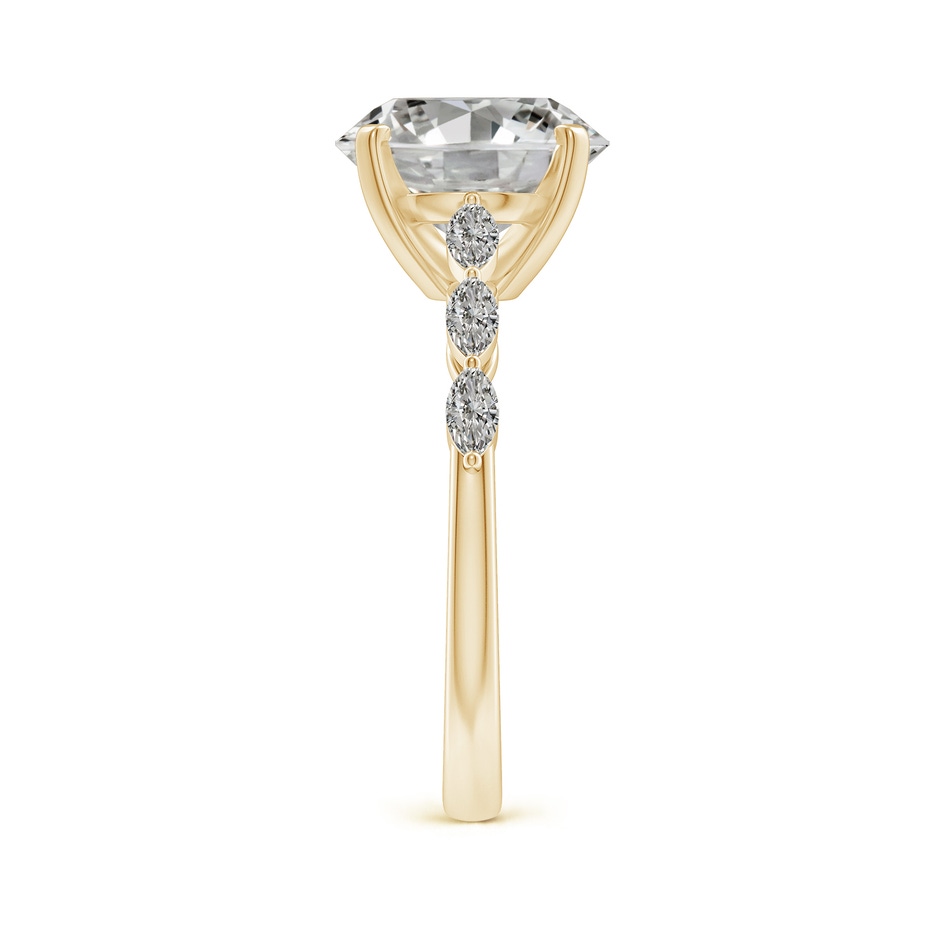 10x8mm KI3 Oval Diamond Engagement Ring with Marquise Accents in Yellow Gold side 299