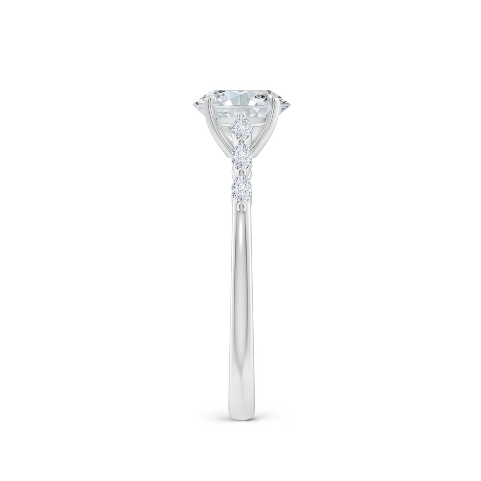 7x5mm GVS2 Oval Diamond Engagement Ring with Marquise Accents in White Gold side 299