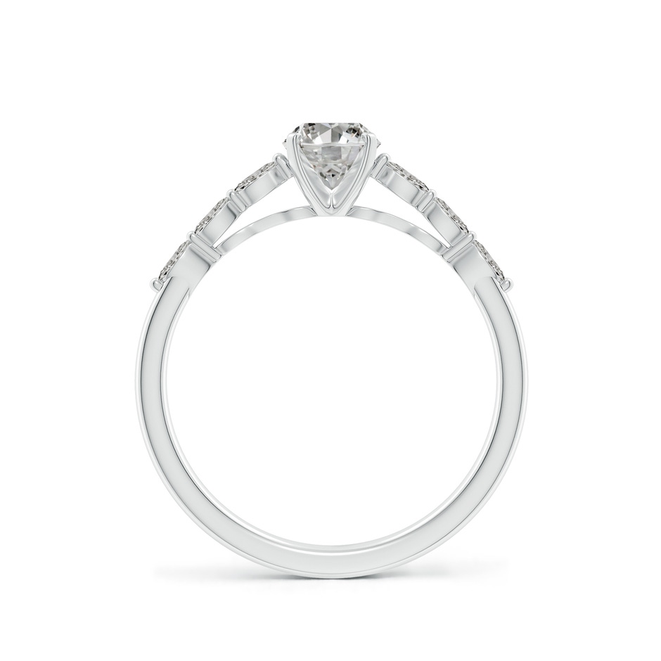 7x5mm KI3 Oval Diamond Engagement Ring with Marquise Accents in White Gold side 199