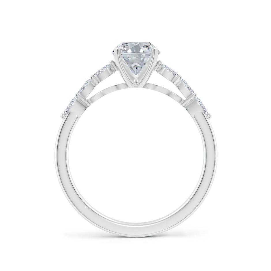 8x6mm HSI2 Oval Diamond Engagement Ring with Marquise Accents in P950 Platinum side 199