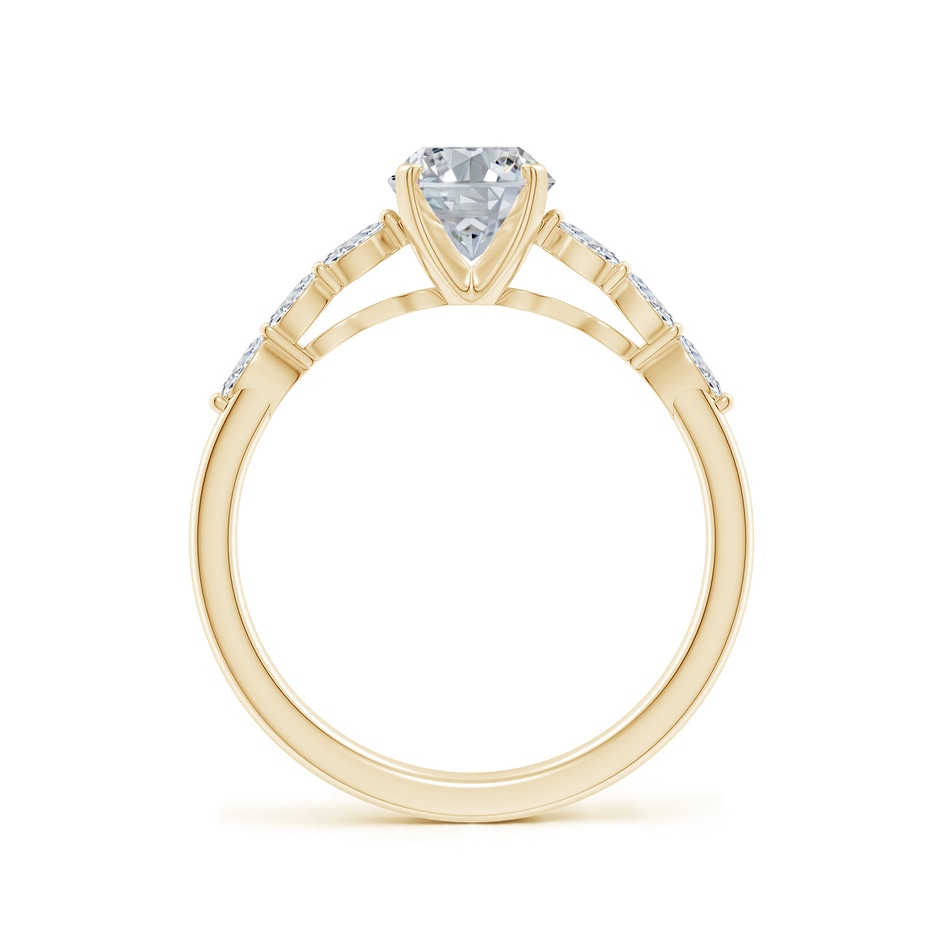 8x6mm HSI2 Oval Diamond Engagement Ring with Marquise Accents in Yellow Gold side 199