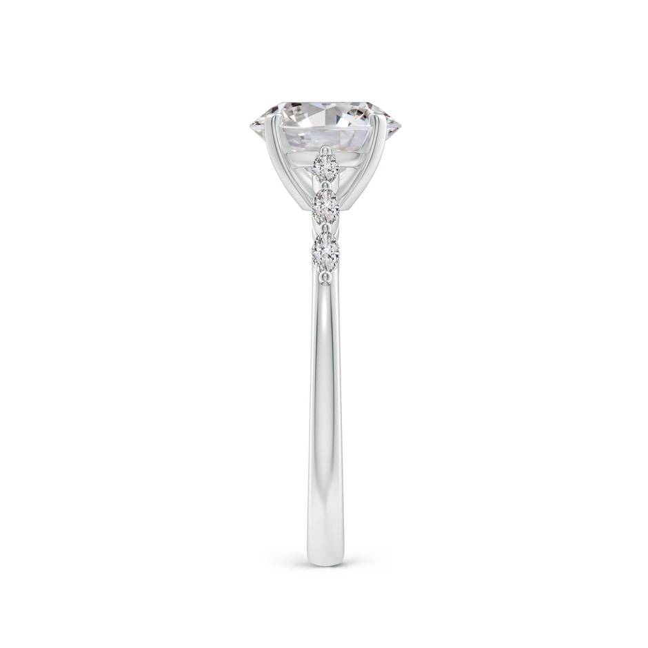 8x6mm IJI1I2 Oval Diamond Engagement Ring with Marquise Accents in White Gold side 299