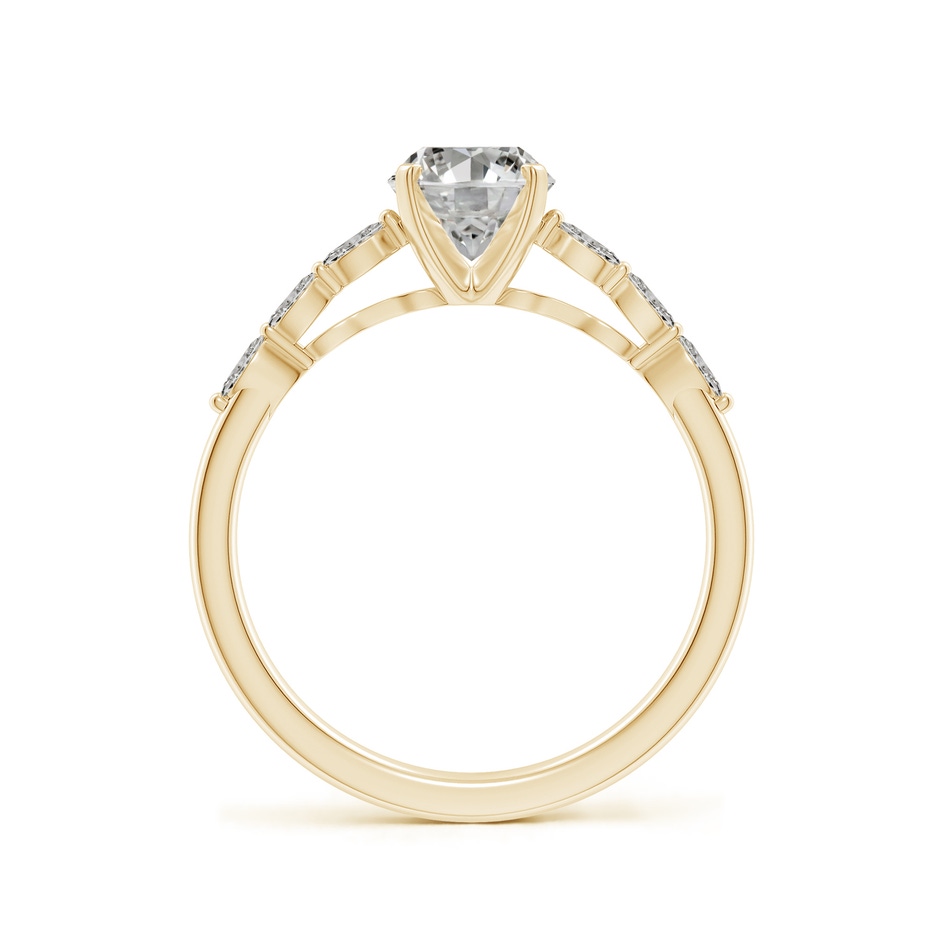 8x6mm KI3 Oval Diamond Engagement Ring with Marquise Accents in Yellow Gold side 199