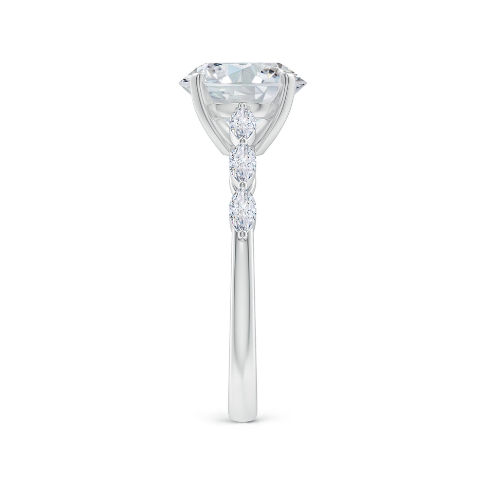 9x7mm GVS2 Oval Diamond Engagement Ring with Marquise Accents in P950 Platinum side 299