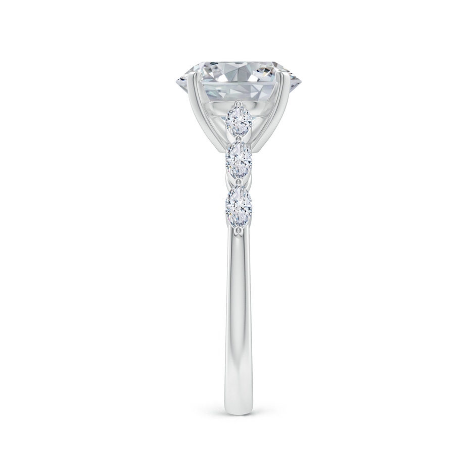9x7mm HSI2 Oval Diamond Engagement Ring with Marquise Accents in P950 Platinum side 299