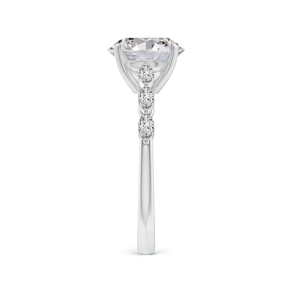 9x7mm IJI1I2 Oval Diamond Engagement Ring with Marquise Accents in P950 Platinum side 299