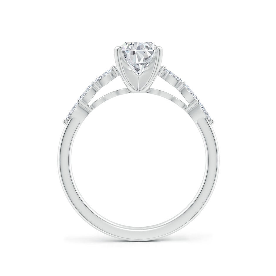 9x5.5mm HSI2 Pear Diamond Engagement Ring with Marquise Accents in White Gold side 199