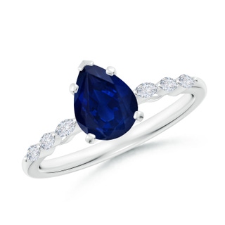 Pear AA Blue Sapphire